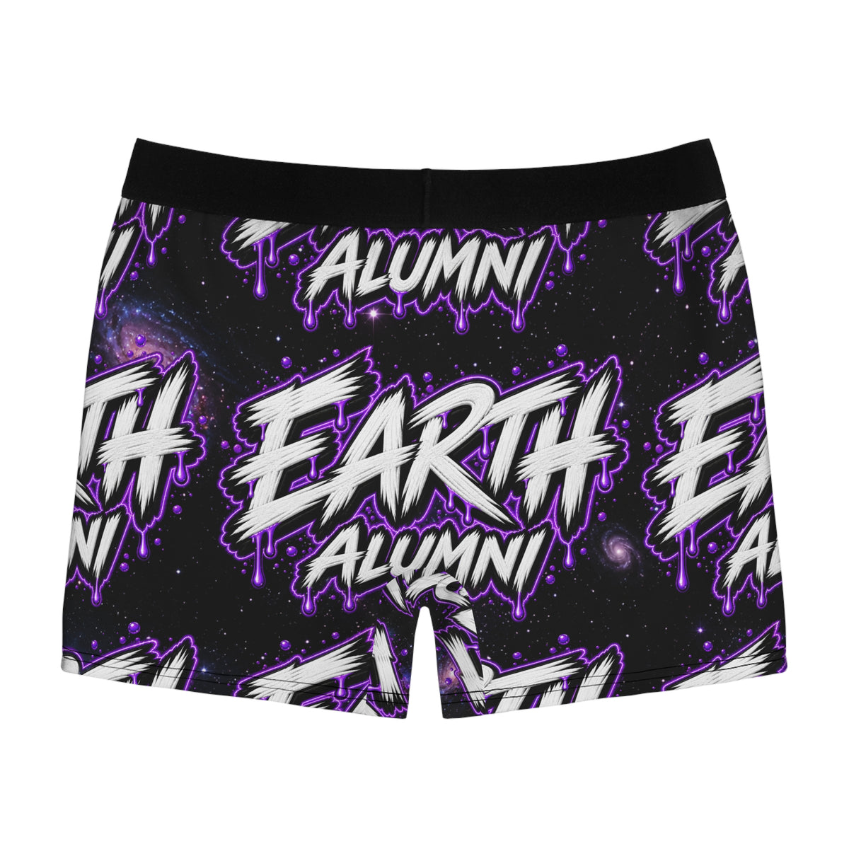 Earth Alumni Graphic Boxer Briefs — Space Galaxy Purple Streetwear