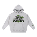 Alumni Graffiti Snow Wash Fleece Oversize Hoodie
