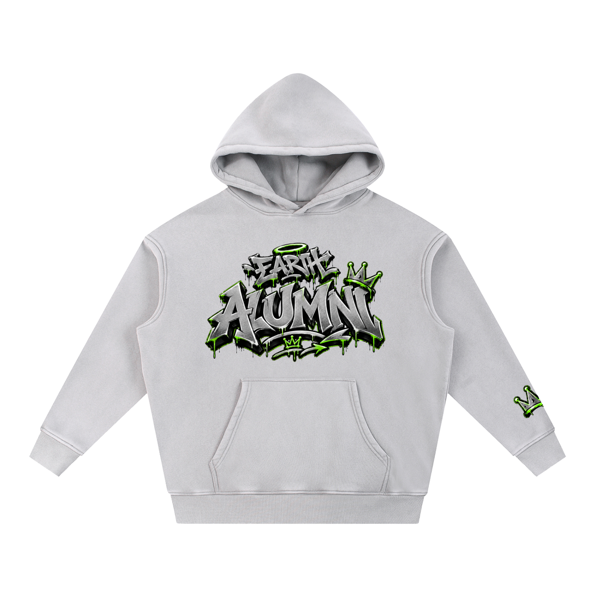 Graffiti Alumni Snow Wash Fleece Oversize Hoodie