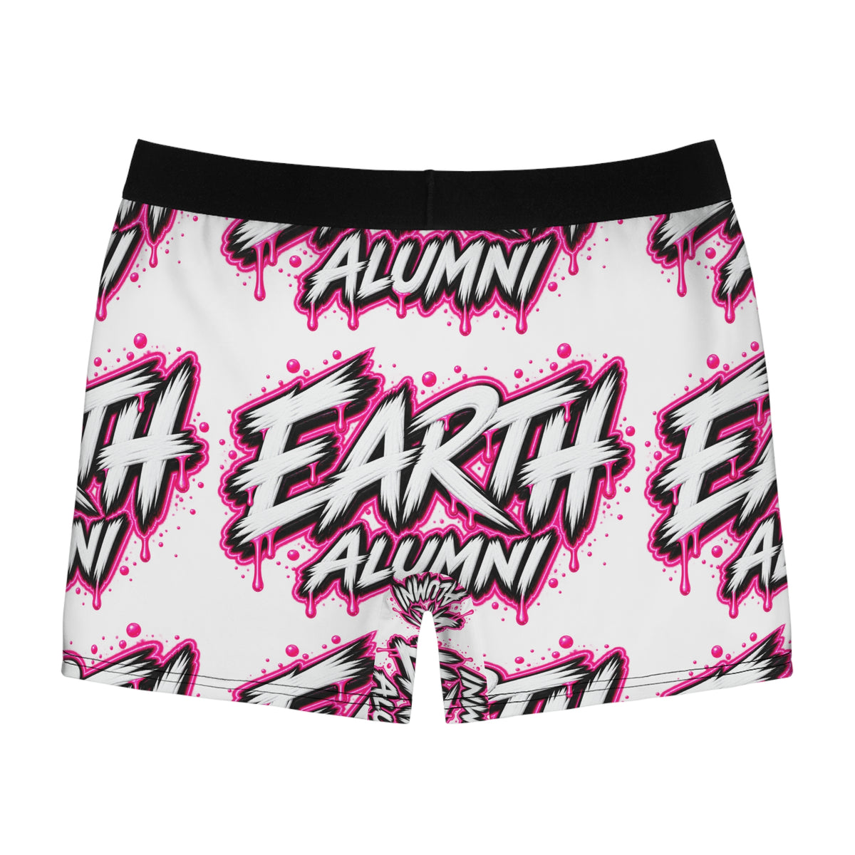 Earth Alumni Graphic Boxer Briefs — Bold Pink Graffiti Print