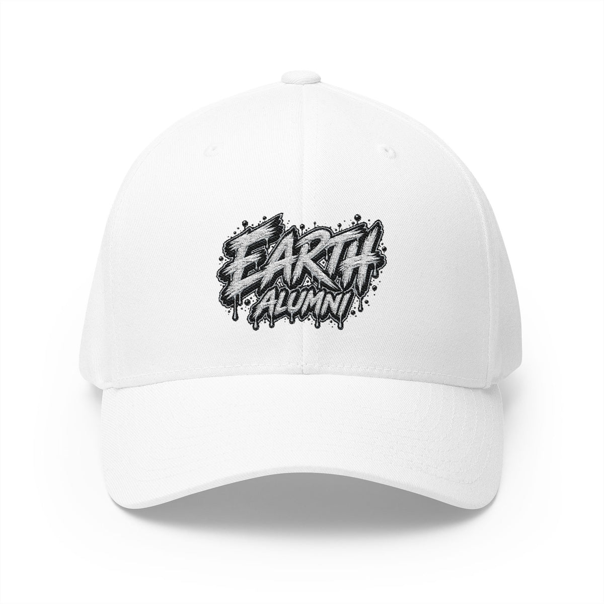 Embroidered 'EARTH' Graffiti Cap — Structured Closed-Back Baseball Hat