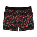 Boxer Briefs — Black Red Graffiti 'EA' All-Over Print