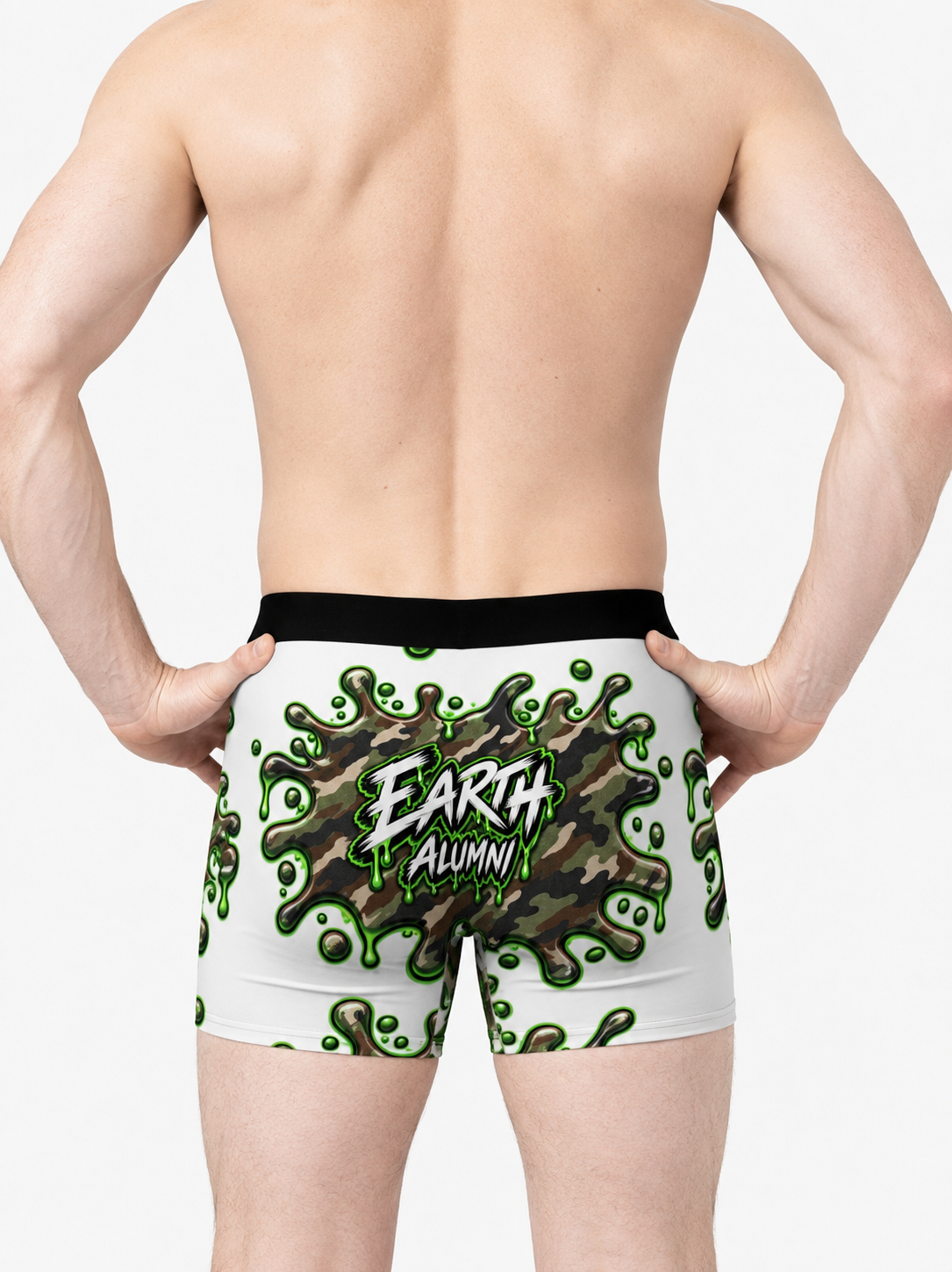 Earth Alumni Camo Splash Boxer Briefs — Men's All-Over Print