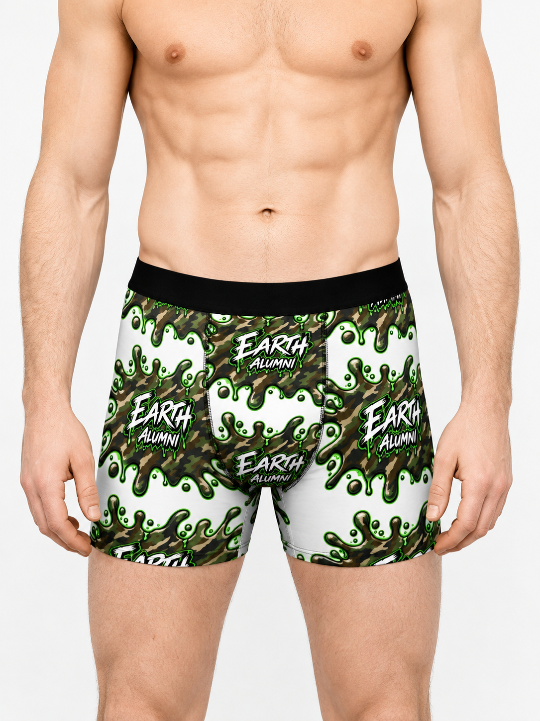 Earth Alumni Camo Splash Boxer Briefs — Men's All-Over Print