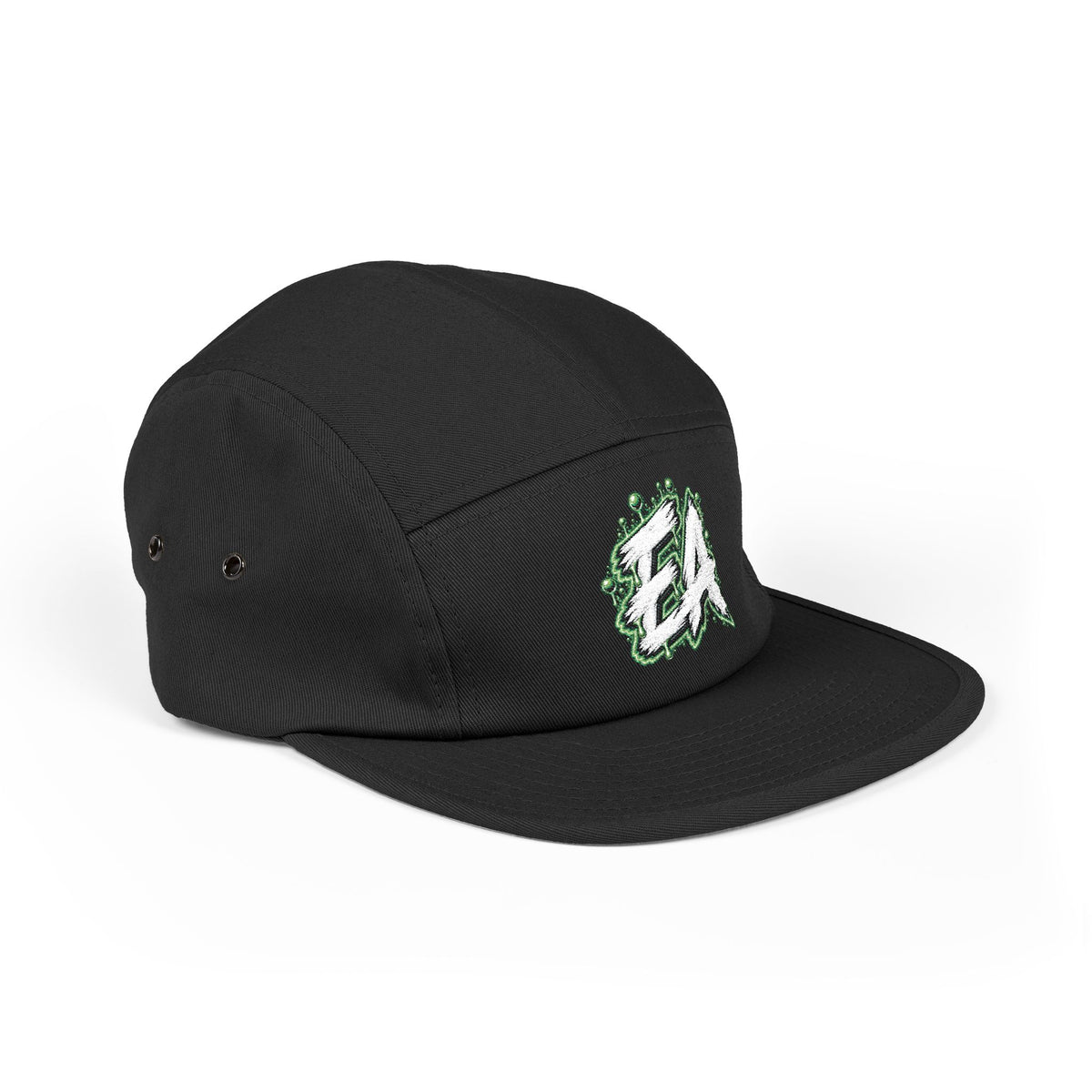 Embroidered 5-Panel Cap — 'EA' Earth Vibes Streetwear Cap