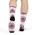 Green Dripping Eyeball Crew Socks |