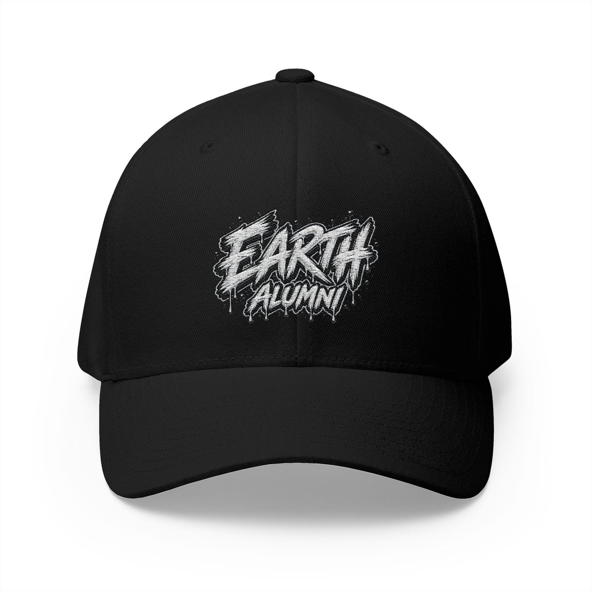 Embroidered 'EARTH' Graffiti Cap — Structured Closed-Back Baseball Hat