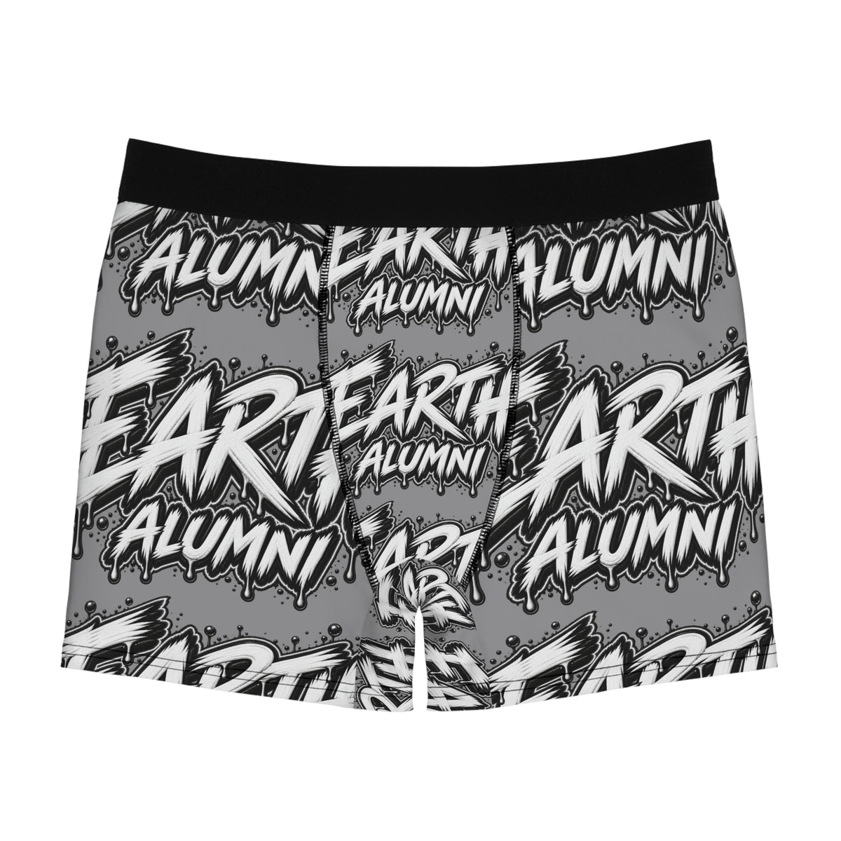 Earth Alumni Graphic Boxer Briefs — Bold Monochrome AOP Underwear