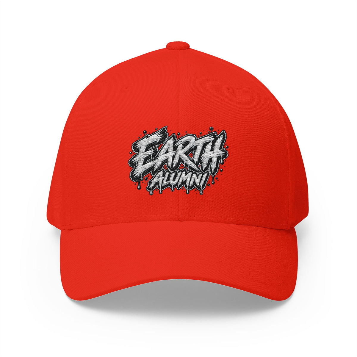 Embroidered 'EARTH' Graffiti Cap — Structured Closed-Back Baseball Hat