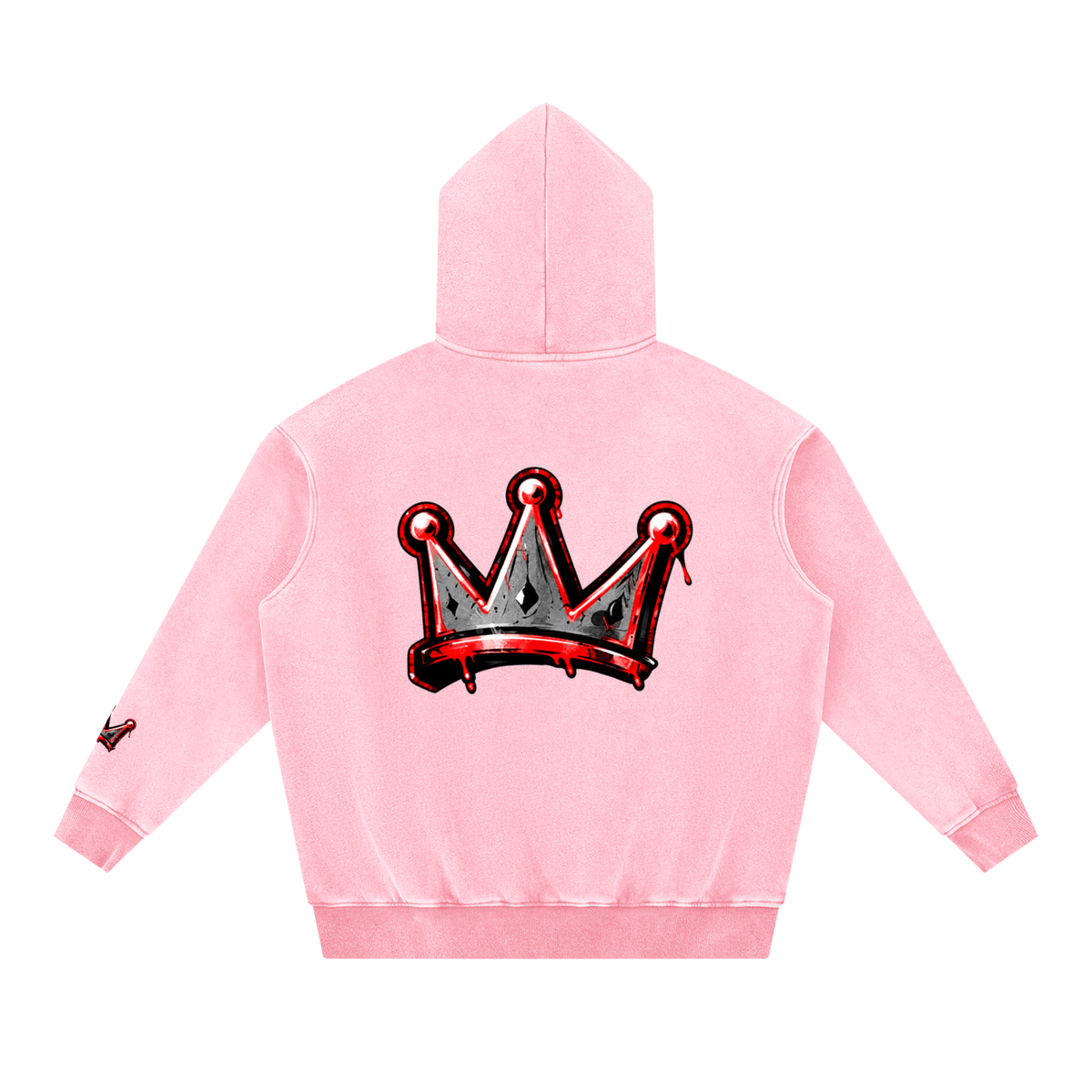 Graffiti Alumni Snow Wash Fleece Oversize Hoodie