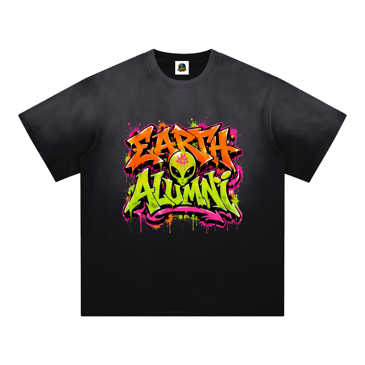 Alumni graffiti men’s/women’s Sunfade Edge Gradient T-Shirt