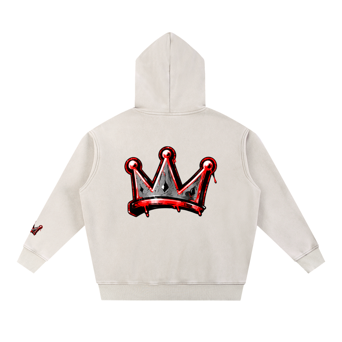 Graffiti Alumni Snow Wash Fleece Oversize Hoodie